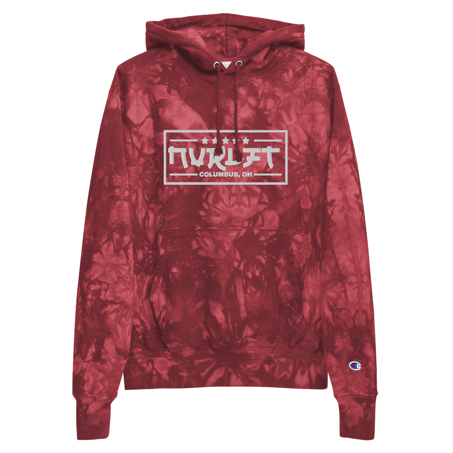 NVRLFT 5-Star Tie-Dye Champion Hoodie (Embroidered)